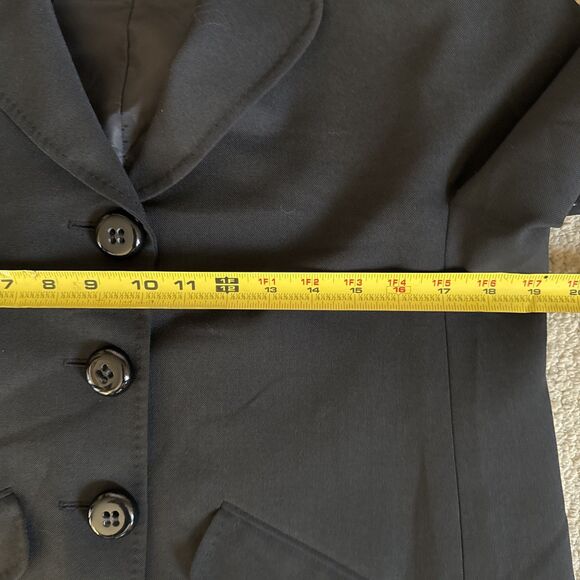 Anne Klein Lined Black Button Suit Blazer Jacket | Women's 6 - Picture 9 of 11